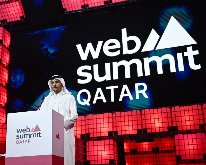 Web Summit market entry Qatar discussions on the main stage